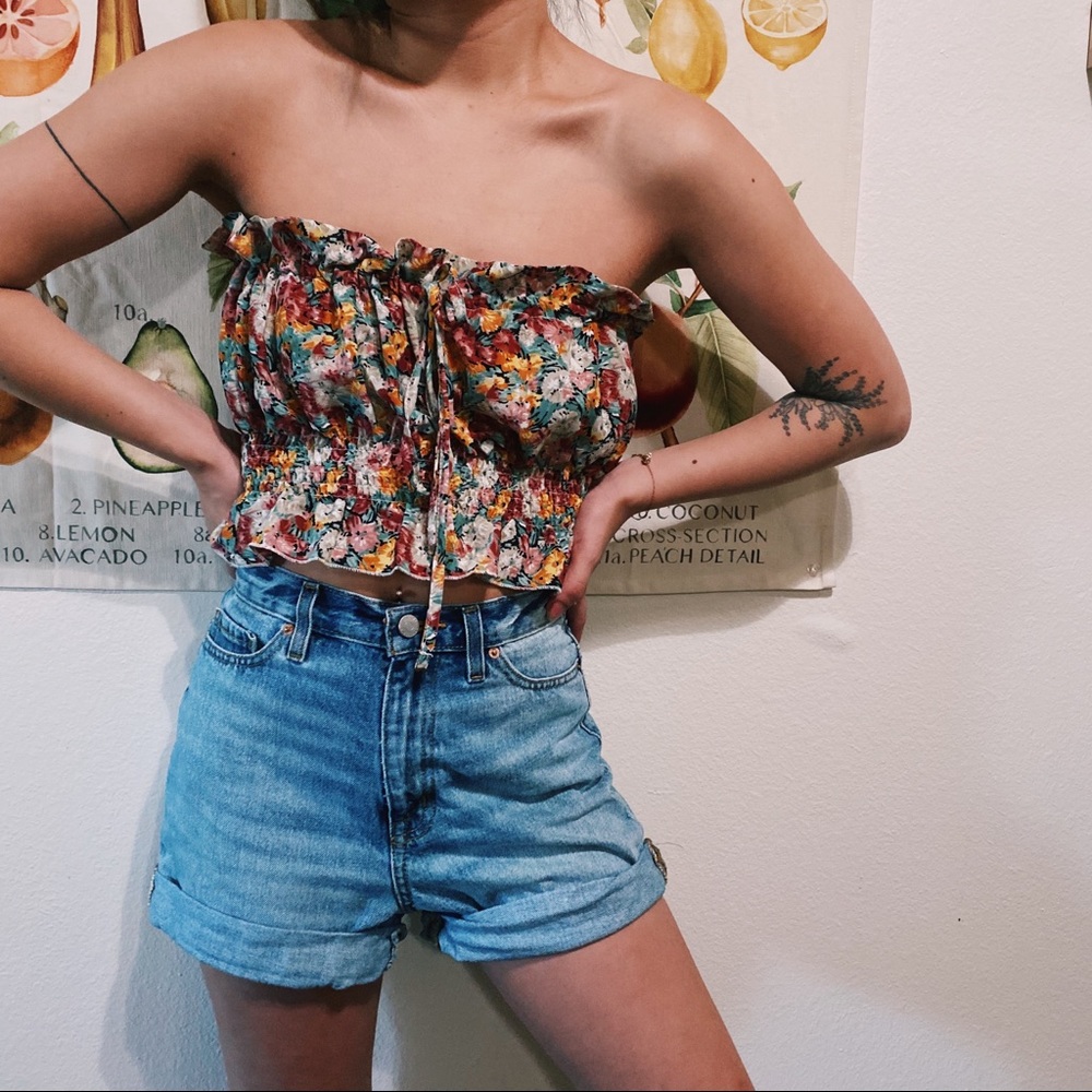 Floral tube top